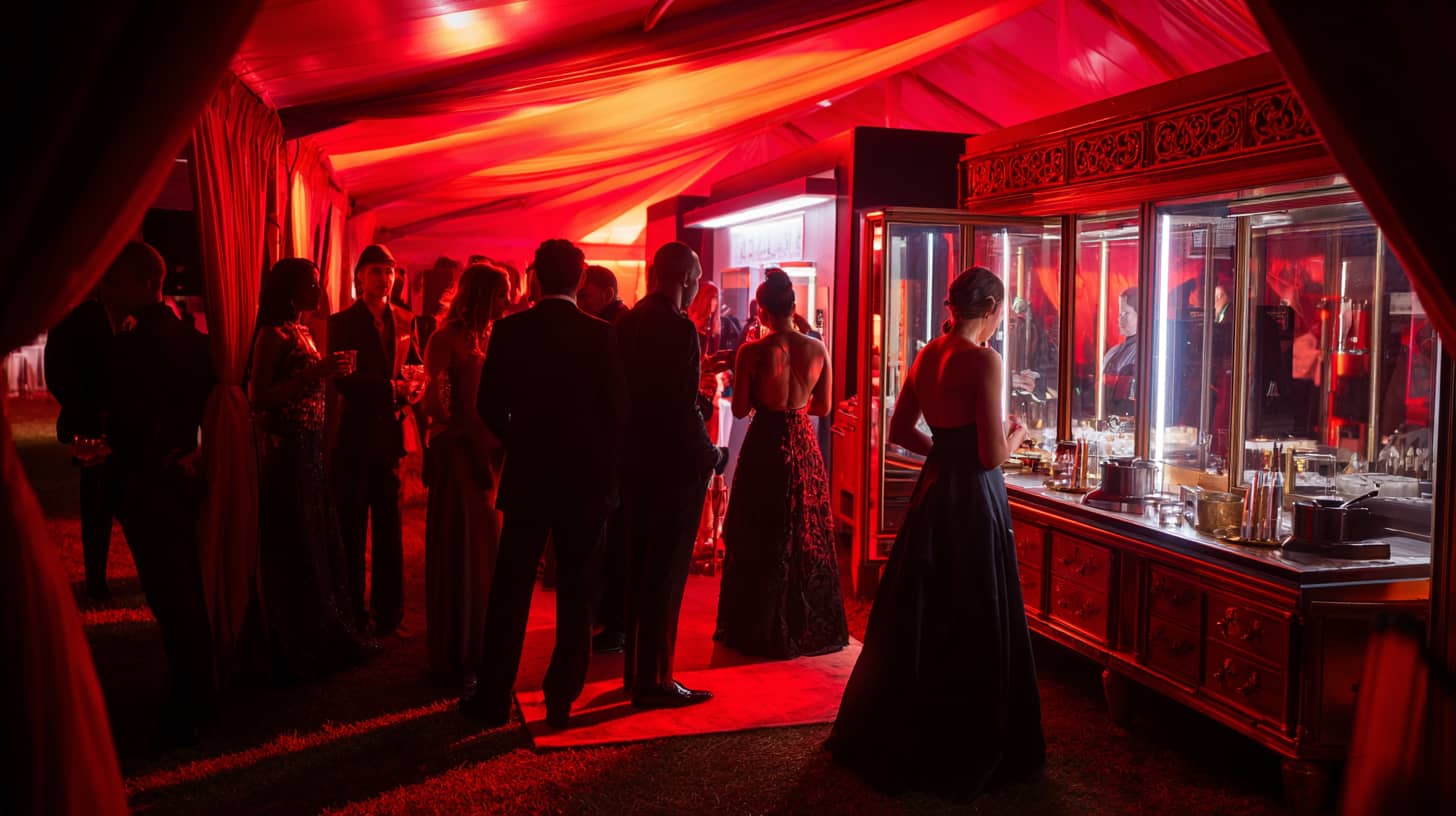 Anwendungsbeispiel einer Cocktailmaschine von The Cocktailmaker bei einer Veranstaltung, ideal zum Cocktails mixen und servieren.