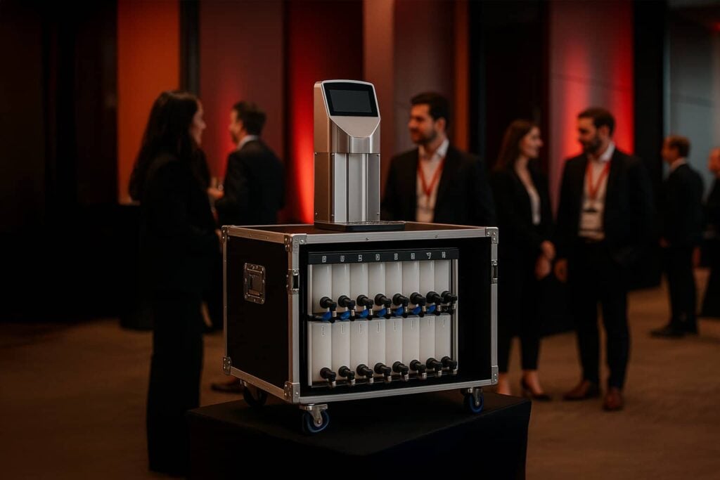 Vollautomatische Cocktailmaschine von The Cocktailmaker für Gastro-Events. Cocktails einfach mieten oder kaufen und genießen.