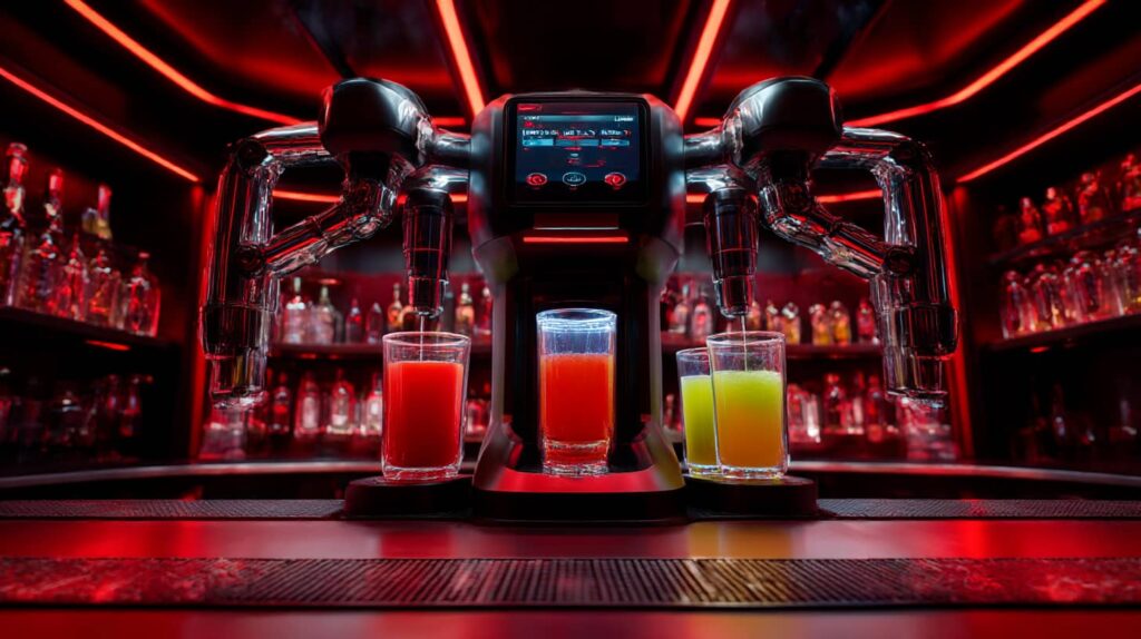 Catering ticareti için The Cocktailmaker'dan tam otomatik kokteyl makinesi, kokteylleri karıştırmak ve kiralamak veya satın almak için idealdir.