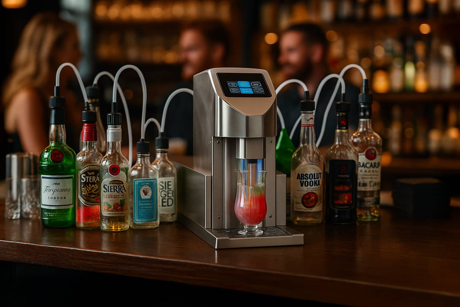 Vollautomatische Cocktailmaschine von The Cocktailmaker, ideal für Gastronomie. Cocktailautomat mieten oder kaufen für perfekte Drinks.