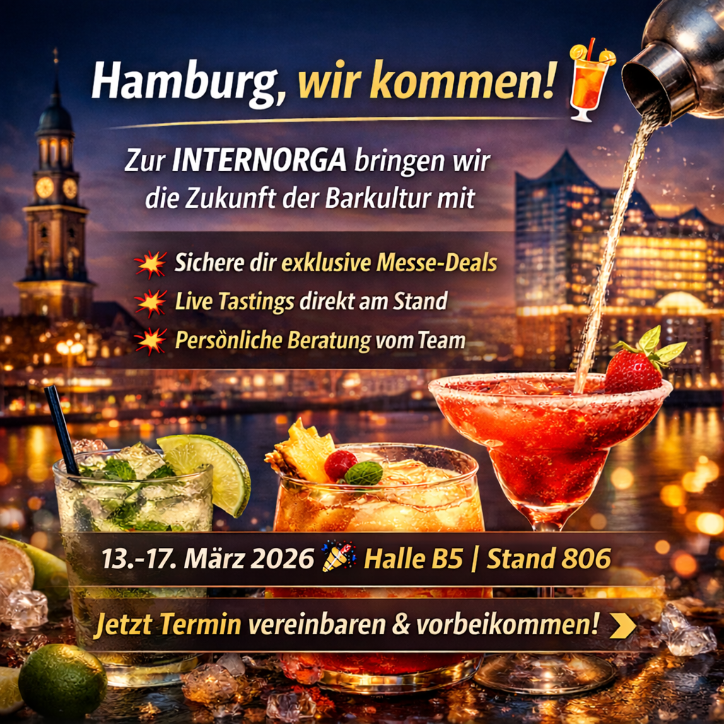 The Cocktailmaker präsentiert auf der INTERNORGA 2026 innovative Cocktailmaschinen für die Gastronomie. Besuchen Sie uns in Halle B5!